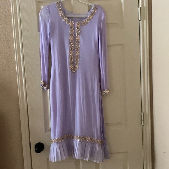 ❌SOLD❌Pakistani outfit lavender with palazzo pants - Picture 1 of 6